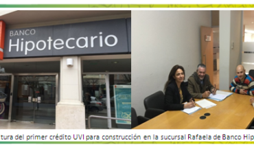 Banco Hipotecario otorgó el primer crédito UVI para construcción