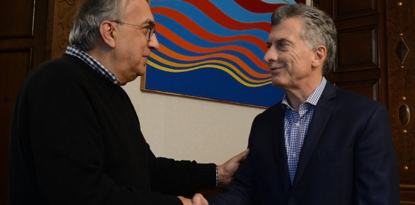 Sergio Marchionne, CEO de FCA, se reunió con el Presidente Mauricio Macri