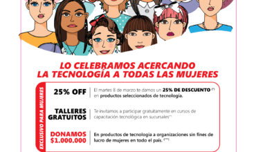 Garbarino celebrará el día de la mujer con descuentos y talleres