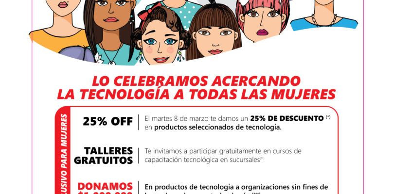 Garbarino celebrará el día de la mujer con descuentos y talleres