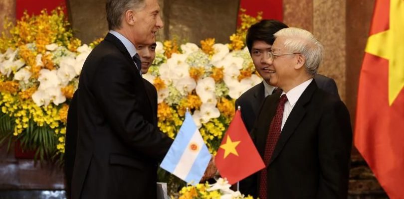 Macri acordó en Vietnam reforzar el intercambio comercial