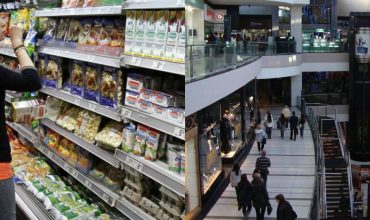 Las ventas en supermercados cayeron 12,6% y en shoppings se desplomaron 22,9%