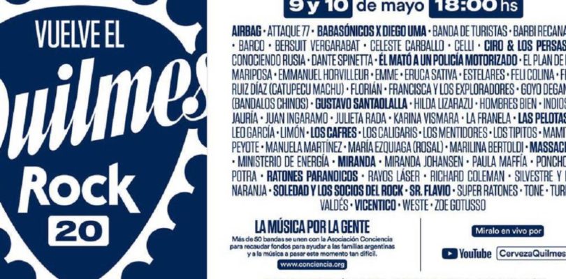 Vuelve el Quilmes Rock en una edición virtual y solidaria