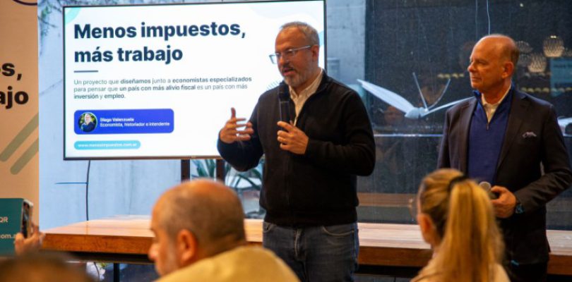 Diego Valenzuela presentó el proyecto “Menos impuesto, más trabajo”